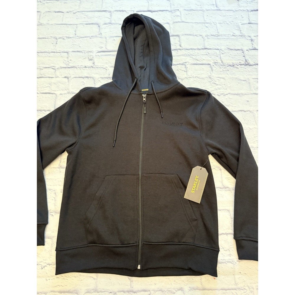 Stanley Workwear Men's Small Black Full Zip Fleece Lined Hoodie, NWT